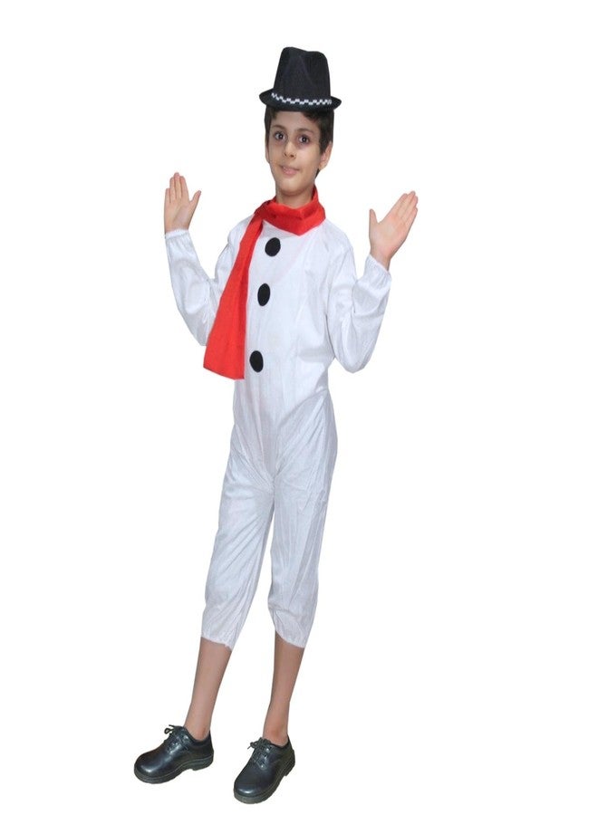 كاكو فانسي دريسيس زي تنكري لشخصية رجل الثلج من كاكو فانسي دريسز - أبيض وأحمر، مقاس 5-6 سنوات، للأولاد - بوليستر - Image 5